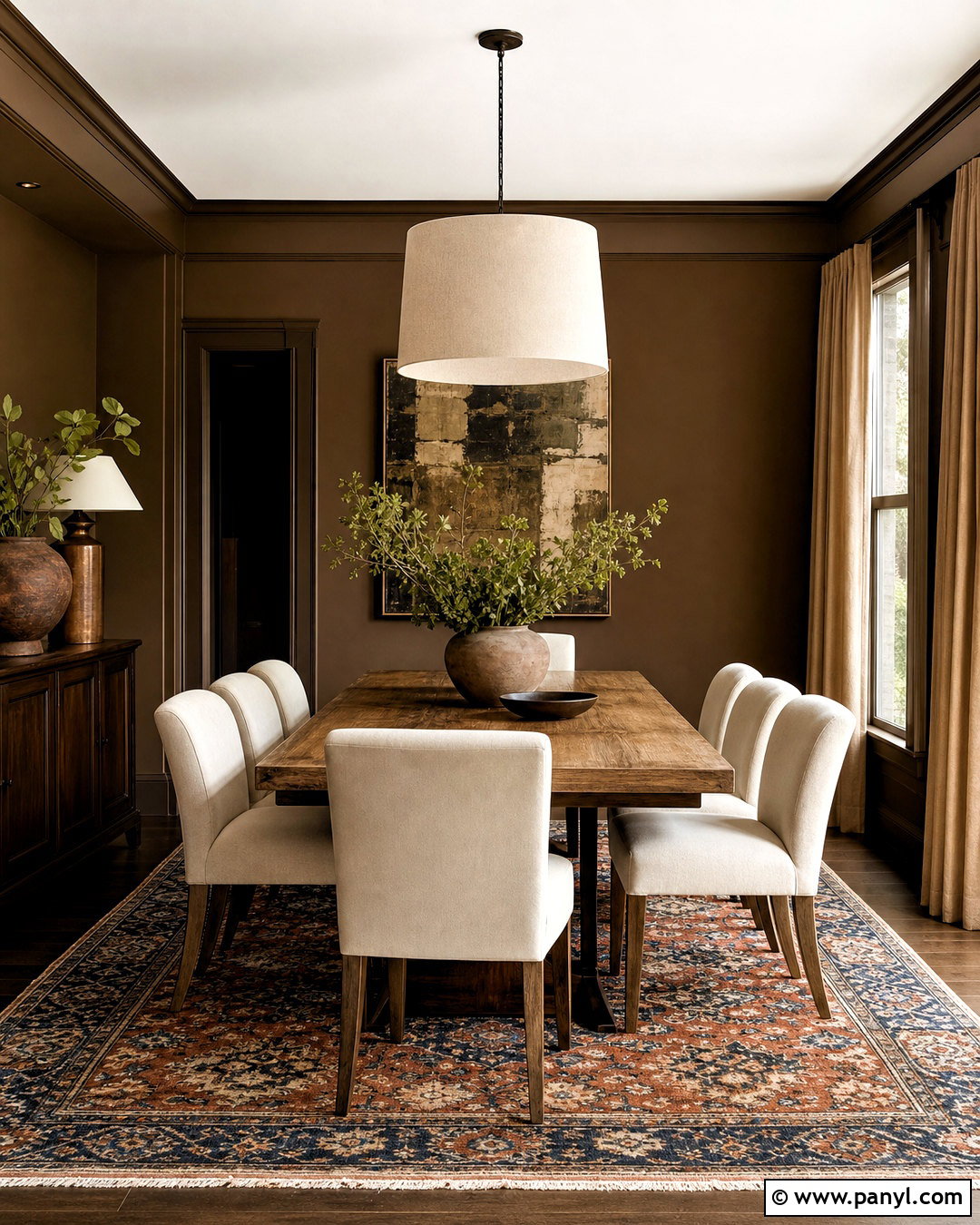 Dark Brown Dining Room - 20 dark brown interior design ideas