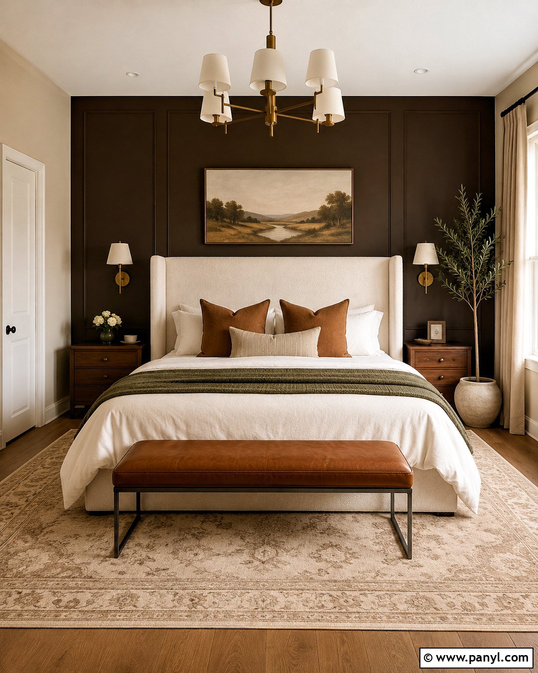 Dark Brown Feature Wall Bedroom - 20 dark feature wall bedroom ideas