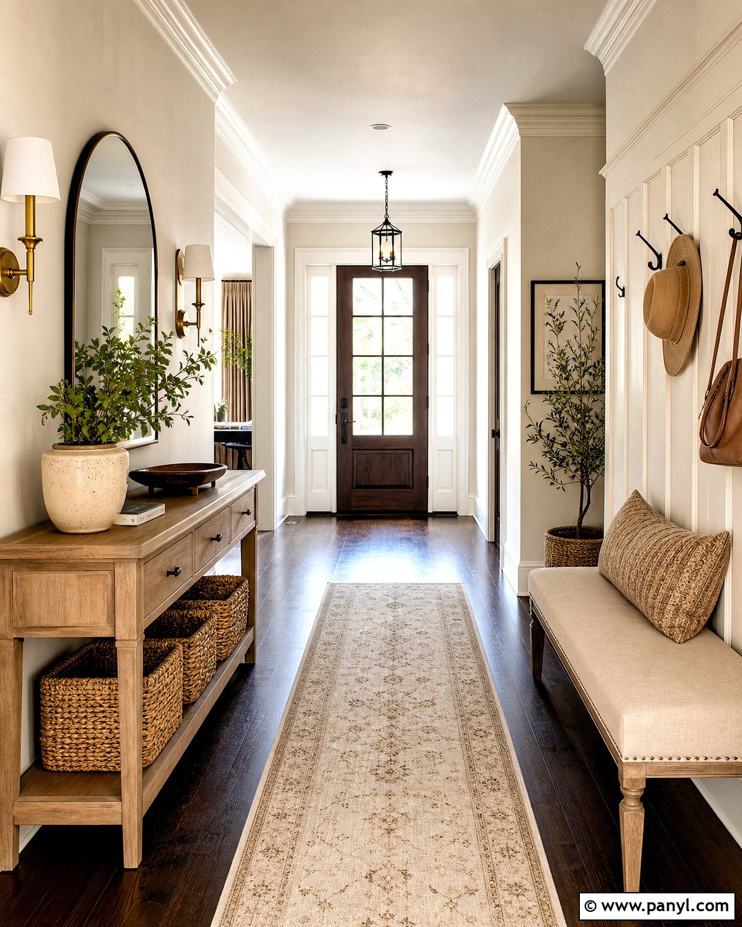 Dark Brown Floor Ivory Entryway - 20 dark floors light walls