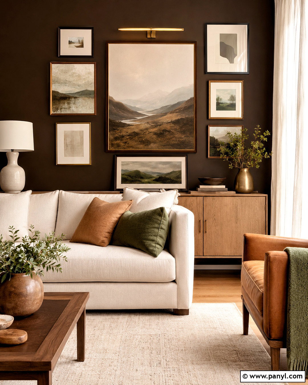Dark Brown Gallery Wall - 40 Dark Brown Walls