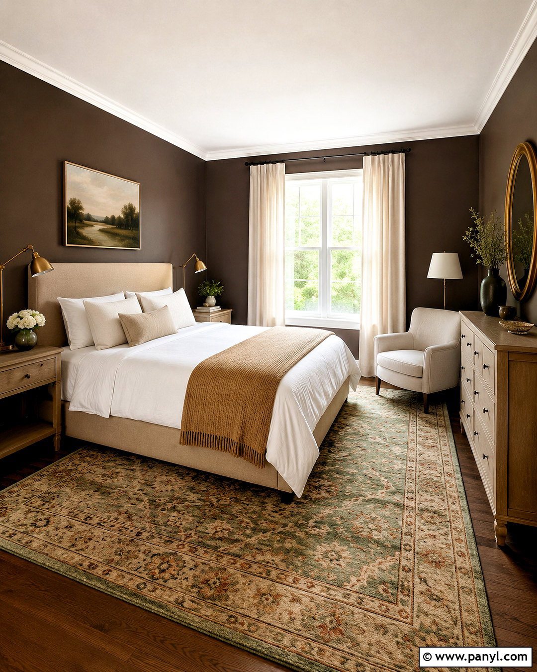 Dark Brown Guest Bedroom - 40 Dark Brown Walls