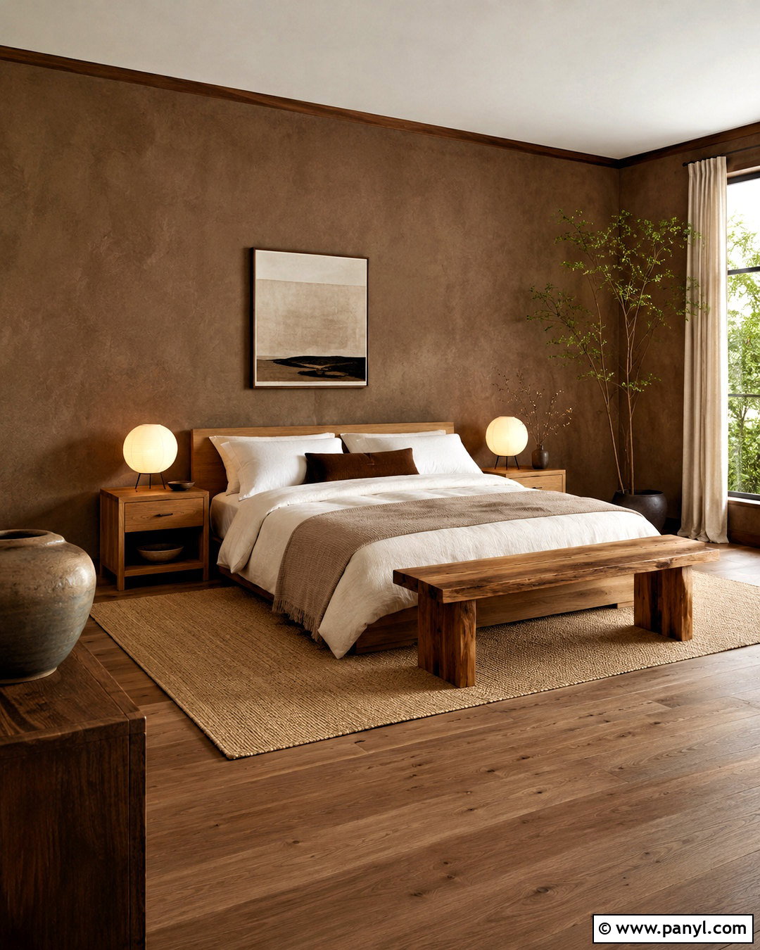 Dark Brown Japandi Bedroom - 20 dark brown room aesthetic ideas