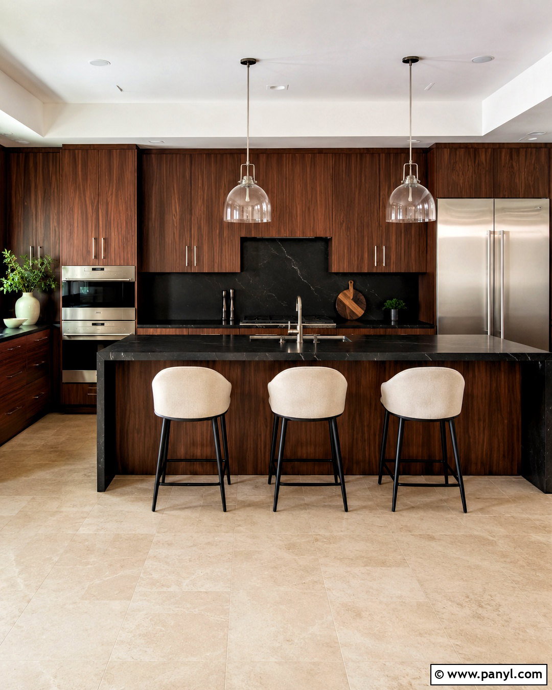 Dark Brown Kitchen With Black Countertops - 20 dark brown kitchen ideas
