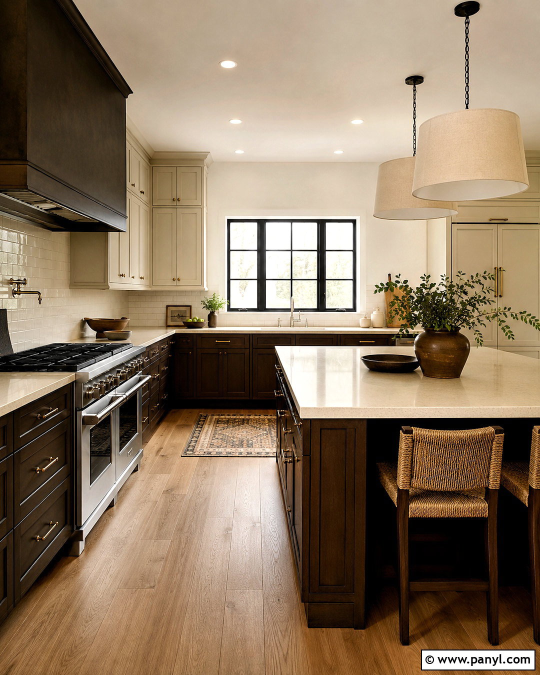 Dark Brown Kitchen With Cream Cabinets - 20 dark brown kitchen ideas