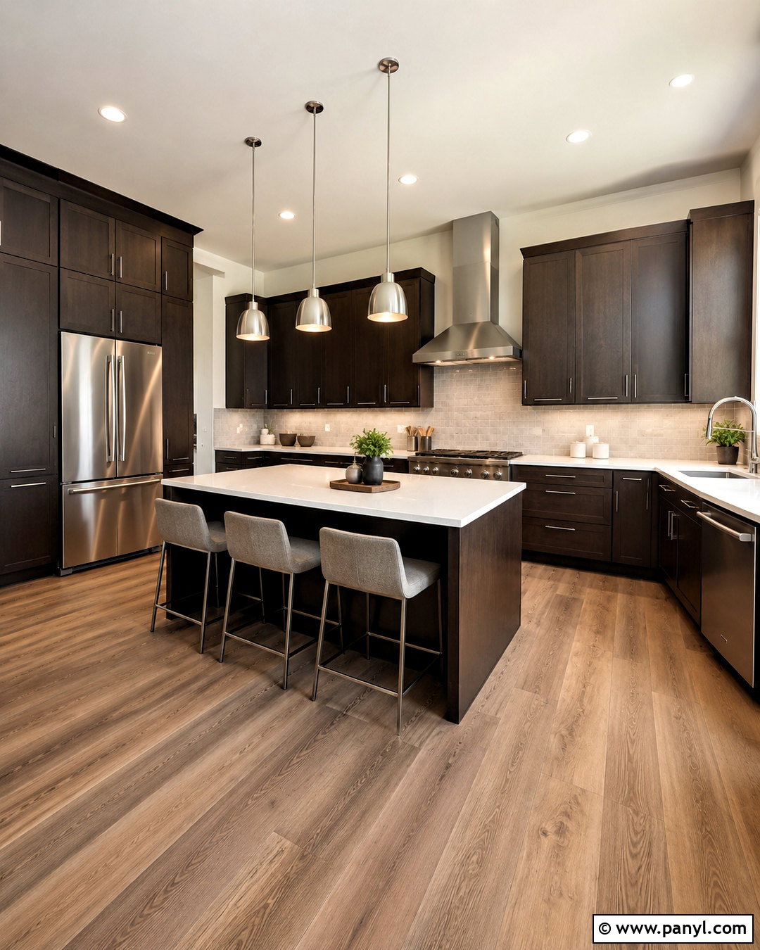 Dark Brown Kitchen With Stainless Steel - 20 dark brown kitchen ideas