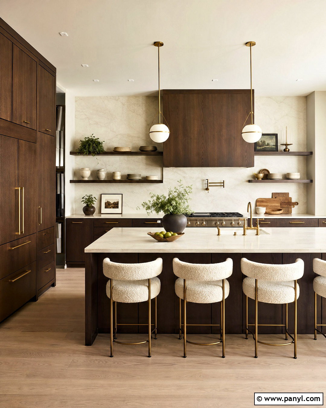 Dark Brown Kitchen With White Countertops - 20 dark brown interior ideas