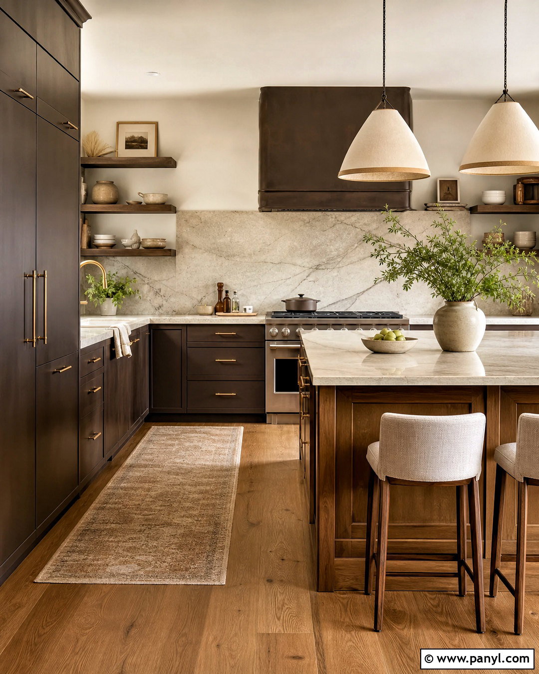 Dark Brown Kitchen - 20 earthy kitchen ideas