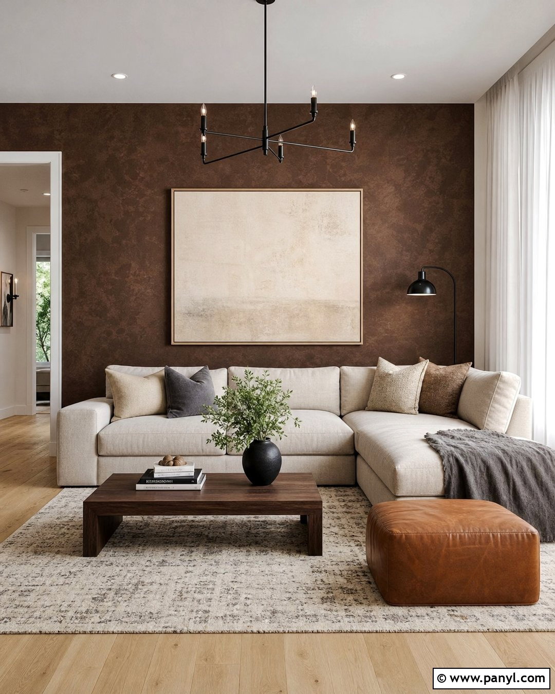Dark Brown Limewash Accent Wall - 25 Dark Brown Limewash Walls