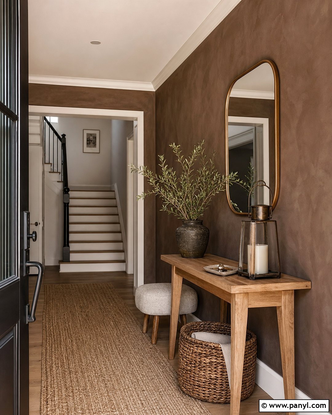 Dark Brown Limewash Entryway - 25 Dark Brown Limewash Walls