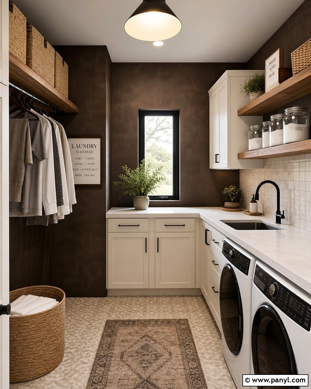 Dark Brown Limewash Laundry Room - 25 Dark Brown Limewash Walls
