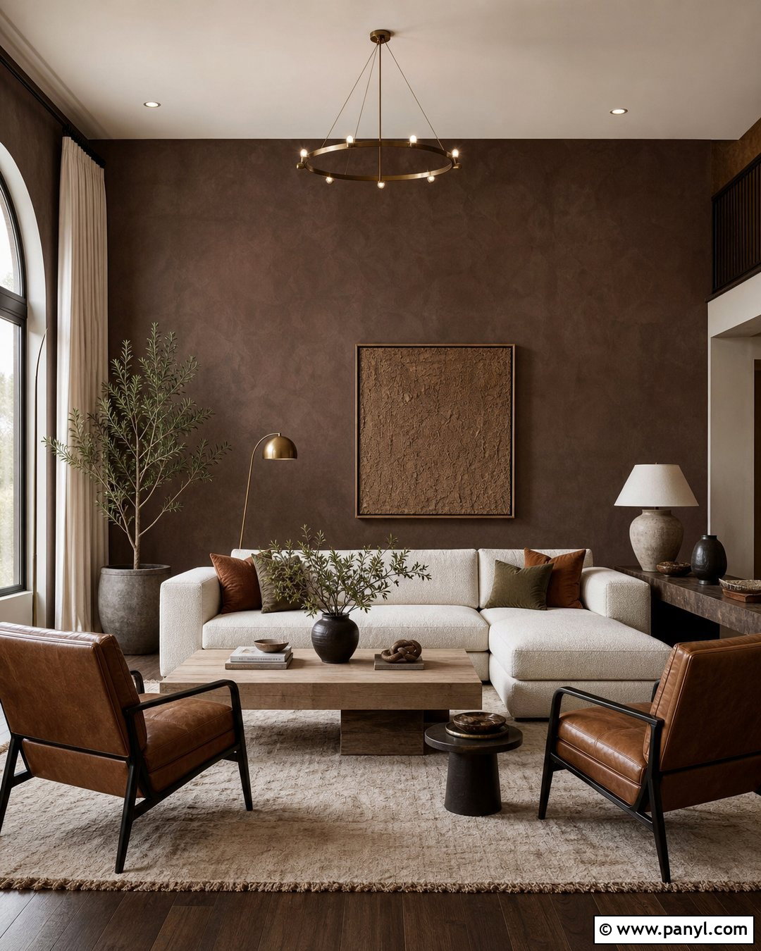 Dark Brown Limewash Living Room - 25 Dark Brown Limewash Walls