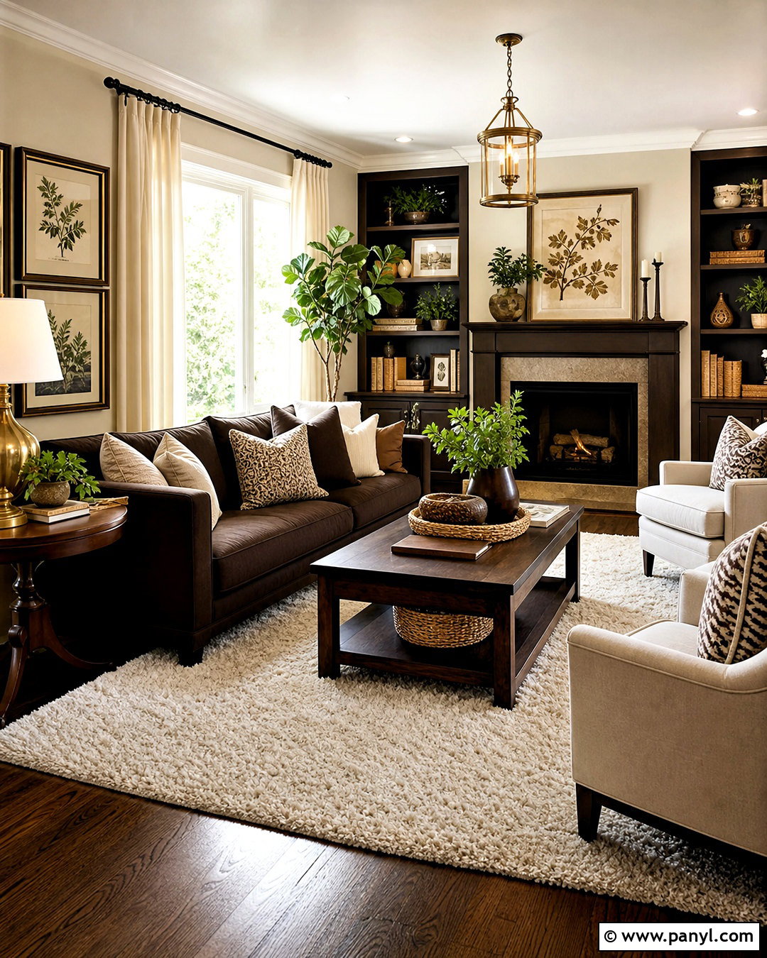 20 Dark Brown Living Room Decorating Ideas for Cozy Style