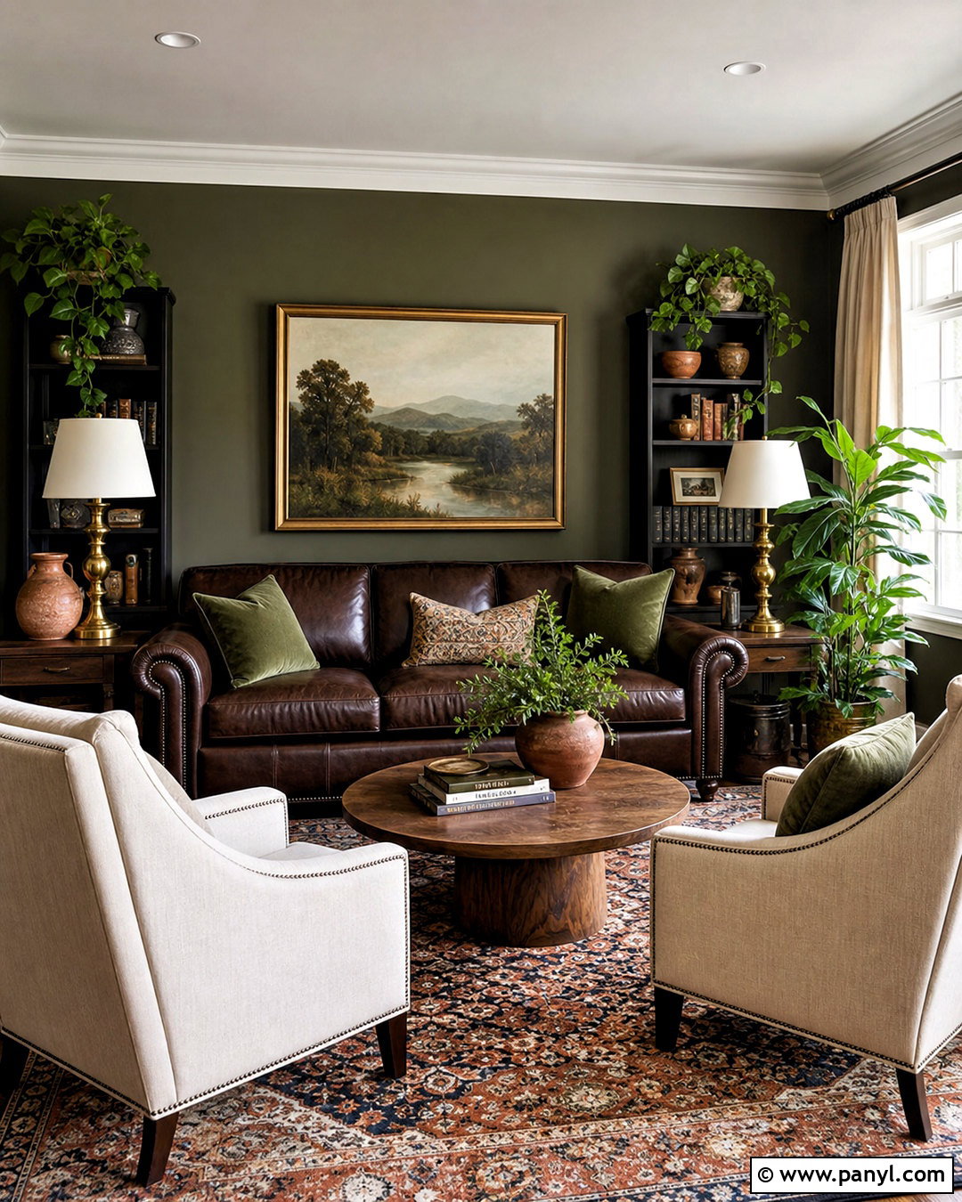 Dark Brown Living Room With Sage Green - 20 dark brown living room decorating ideas