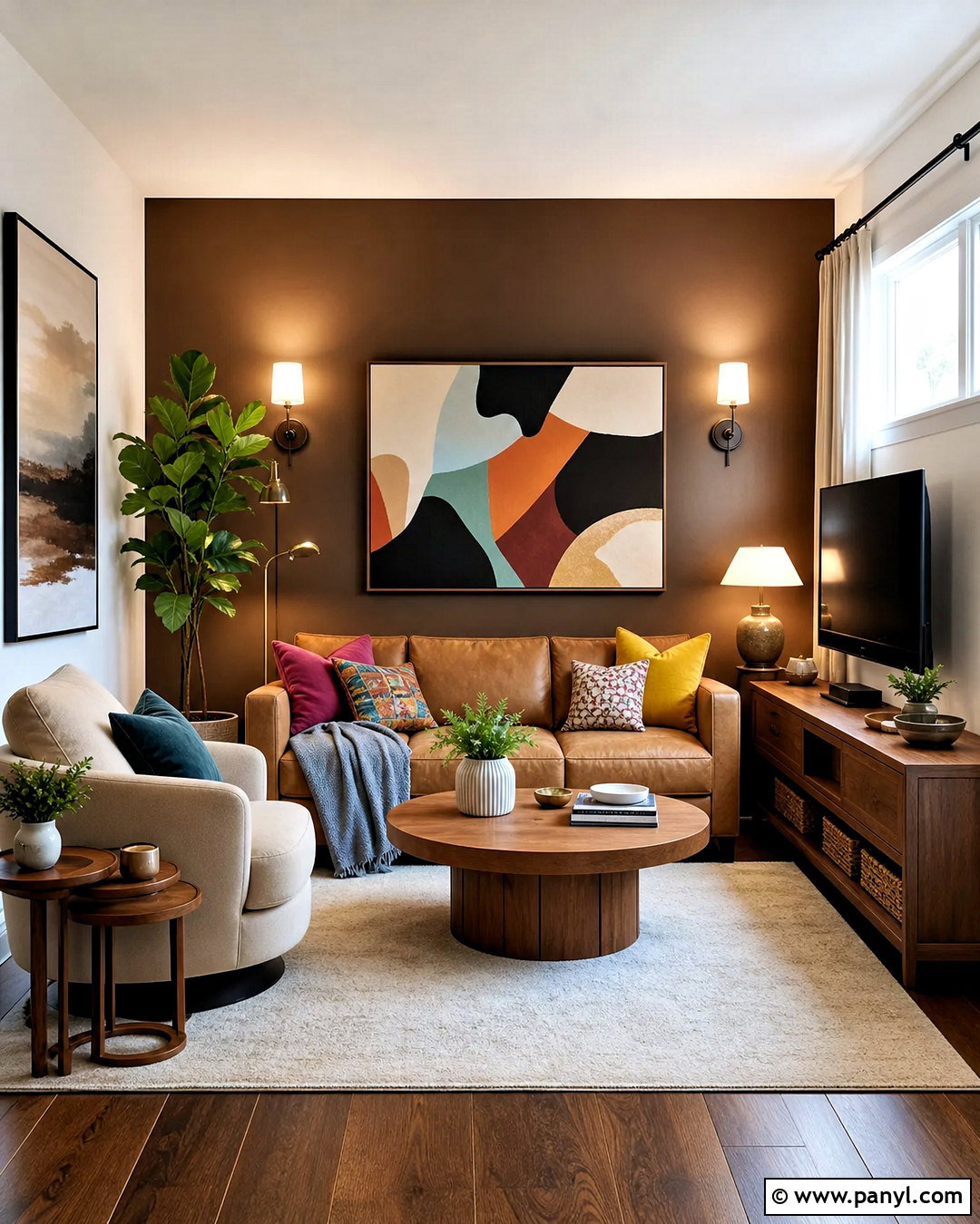 Dark Brown Living Room With Small Space Layout - 20 dark brown living room decorating ideas