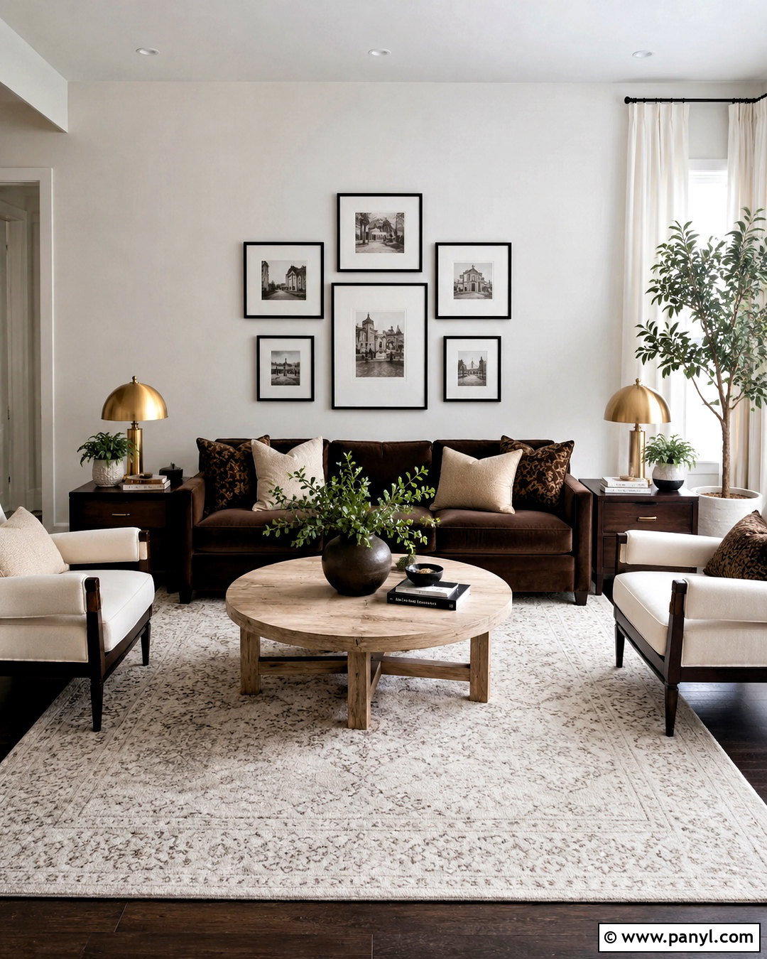 Dark Brown Living Room With White Walls - 20 dark brown living room ideas