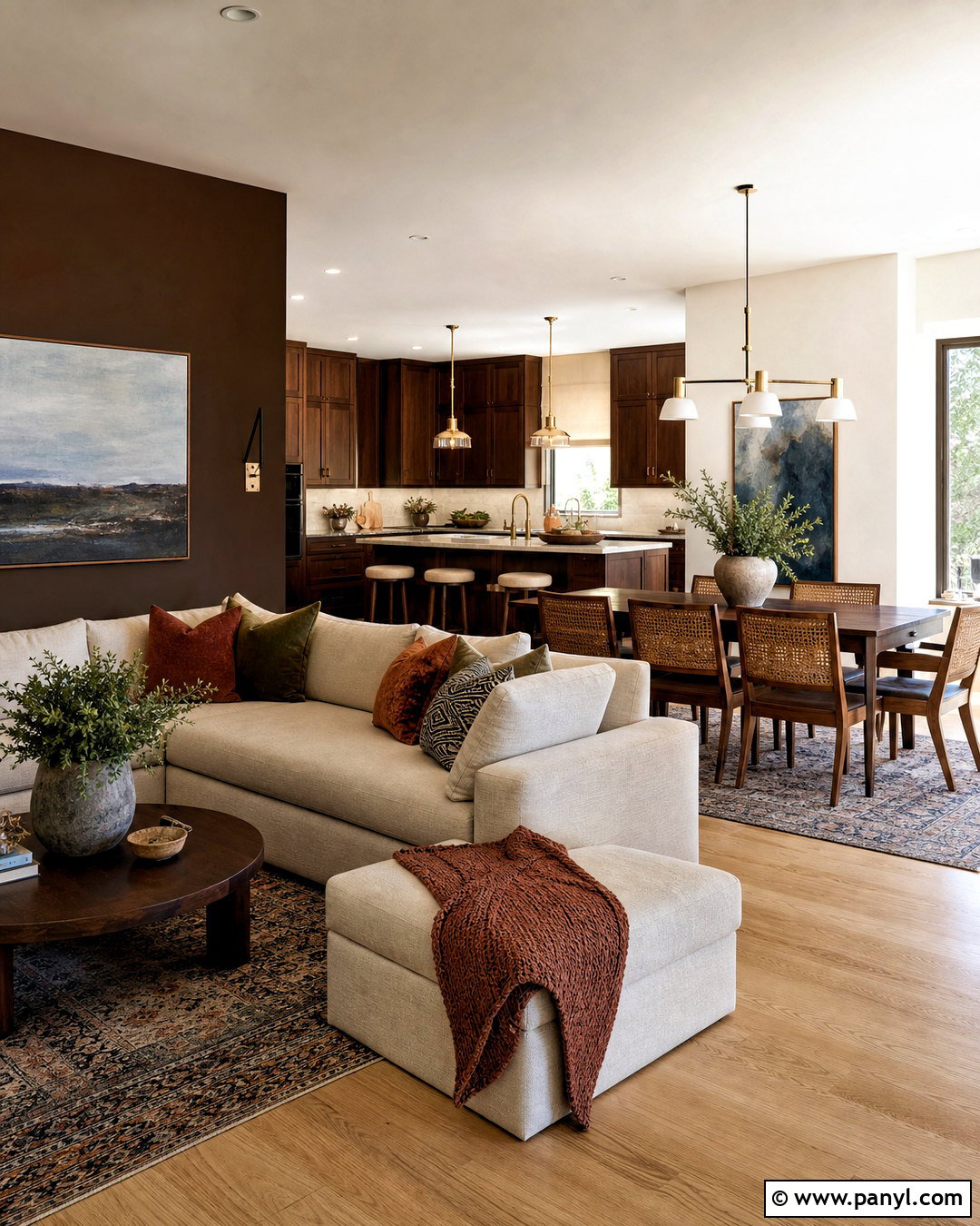 Dark Brown Open Plan Interior - 20 dark brown interior ideas