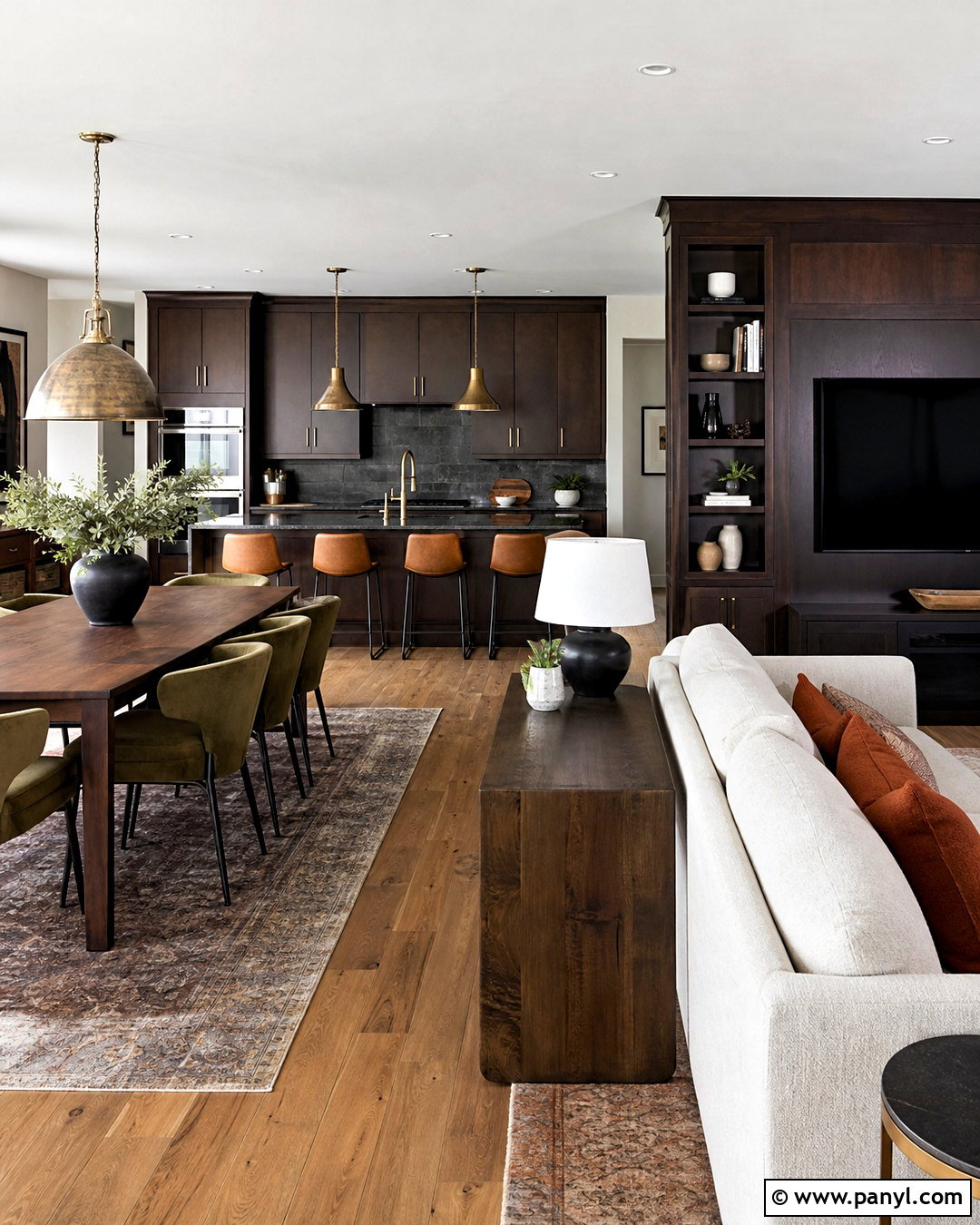 Dark Brown Open Plan Interior - 20 dark brown interior design ideas