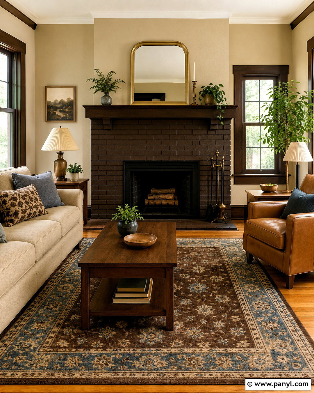 Dark Brown Painted Fireplace - 20 dark painted fireplace ideas