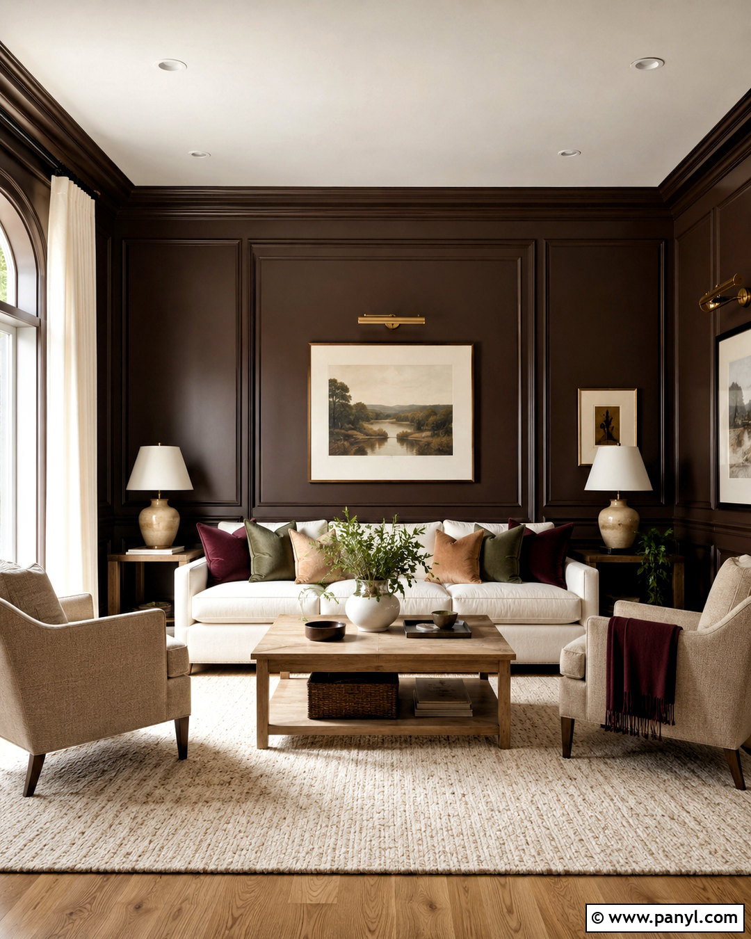 Dark Brown Paneled Walls - 40 Dark Brown Walls