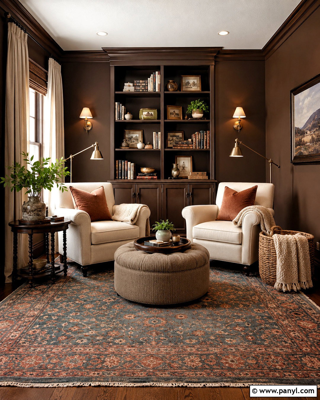 Dark Brown Reading Room - 20 dark brown room aesthetic ideas