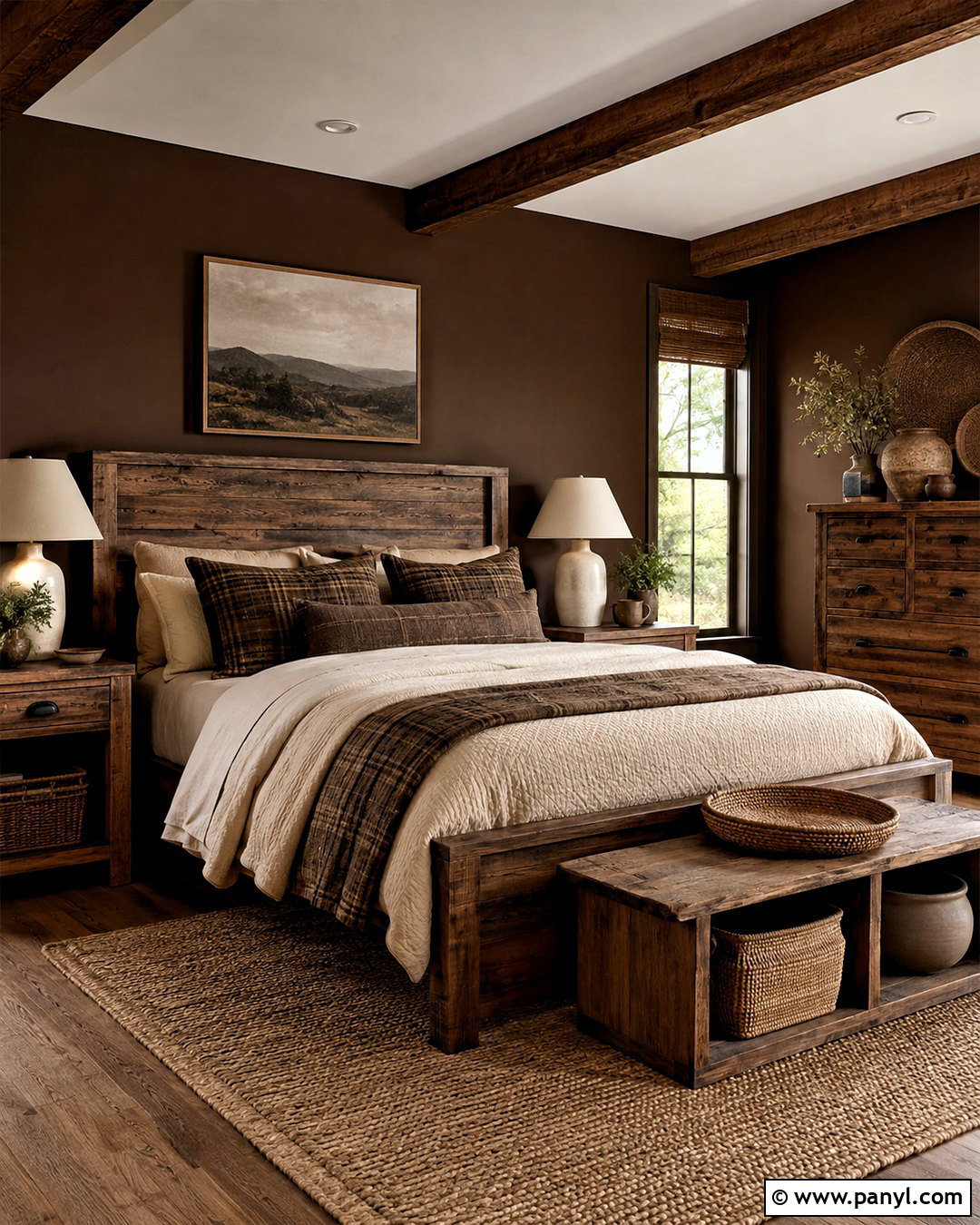 Dark Brown Rustic Bedroom - 20 dark brown room aesthetic ideas