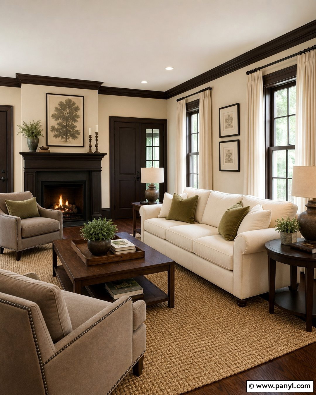Dark Brown Trim With Beige Walls - 45 darker trim lighter walls