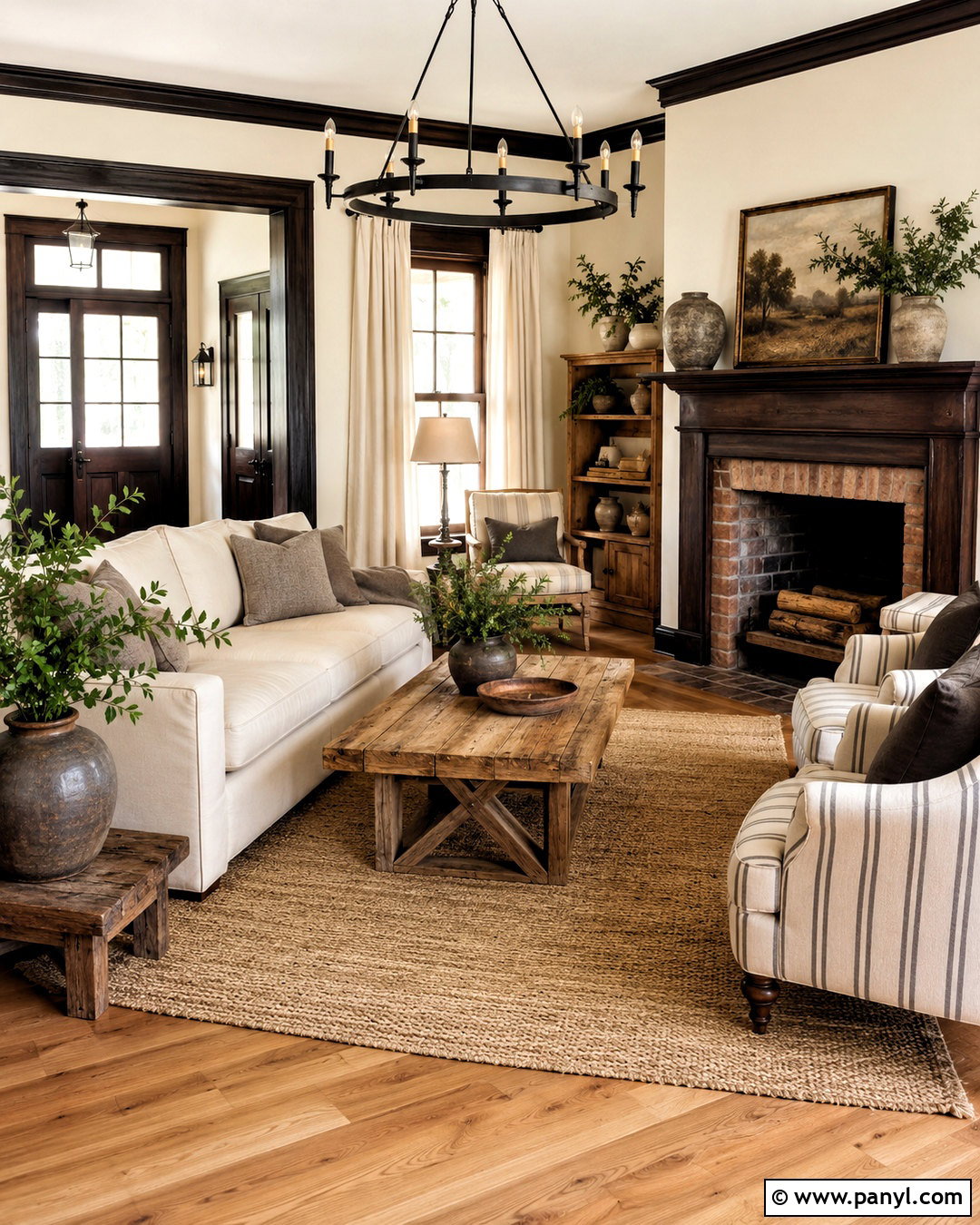 Dark Brown Trim With Beige Walls - 40 dark trim light walls