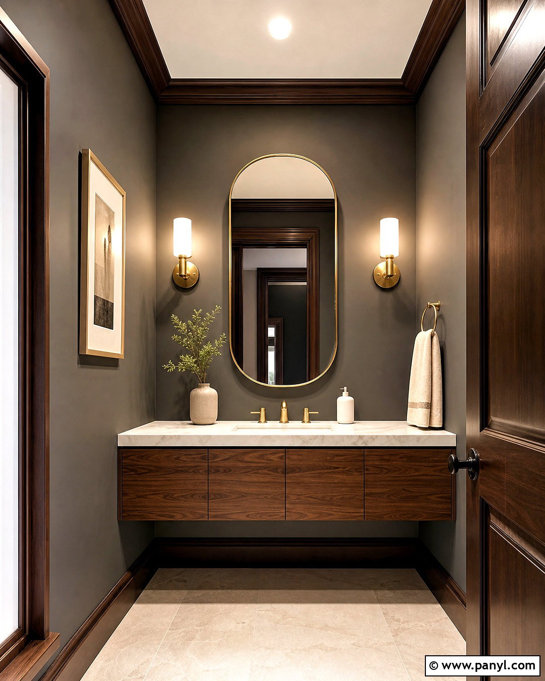 Dark Brown Trim With Charcoal Walls - 20 dark brown trim interior ideas