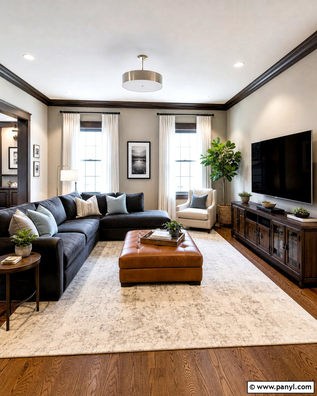 Dark Brown Trim With Light Gray Walls - 20 brown trim interior ideas