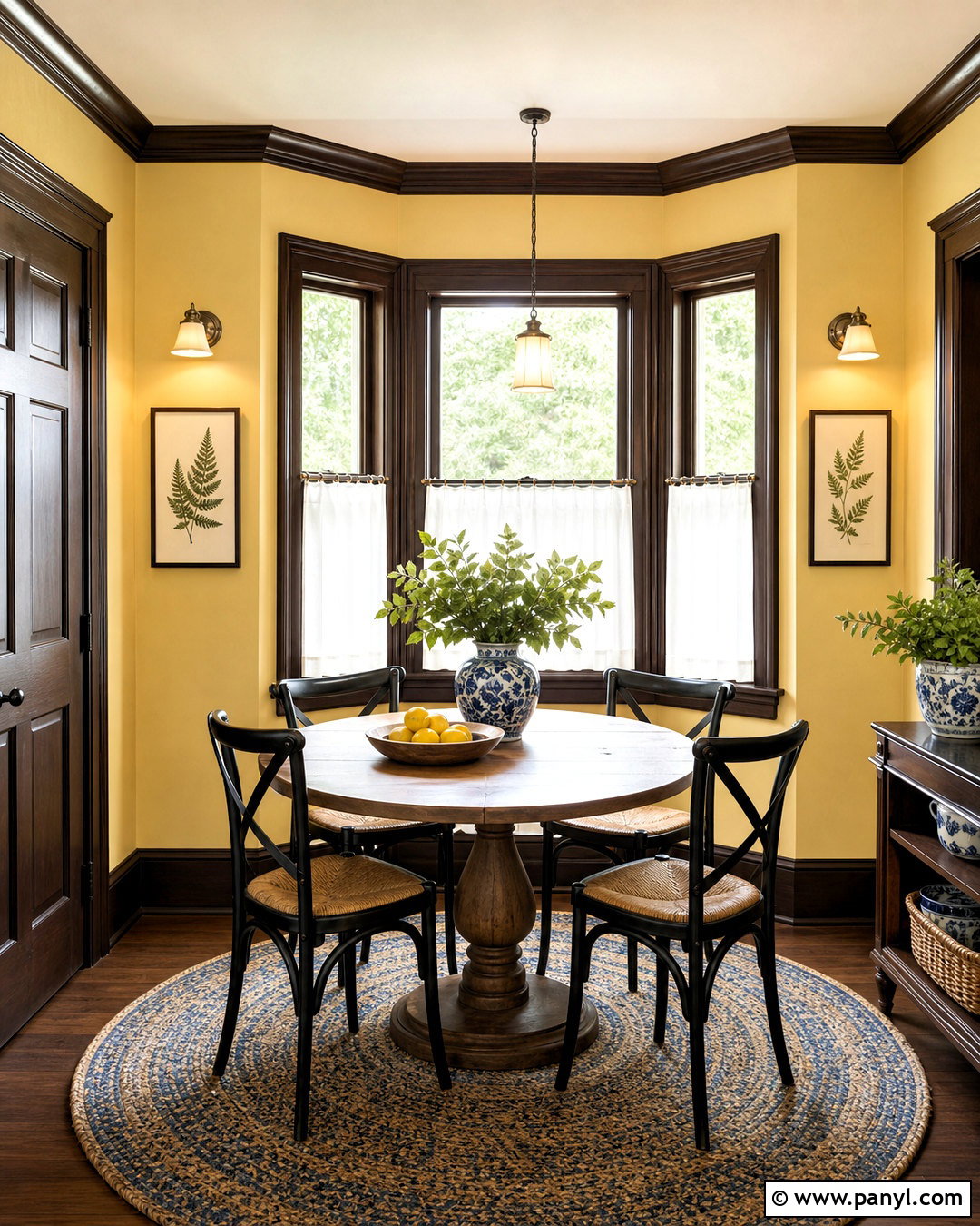 Dark Brown Trim With Pale Yellow Walls - 20 dark brown trim interior ideas