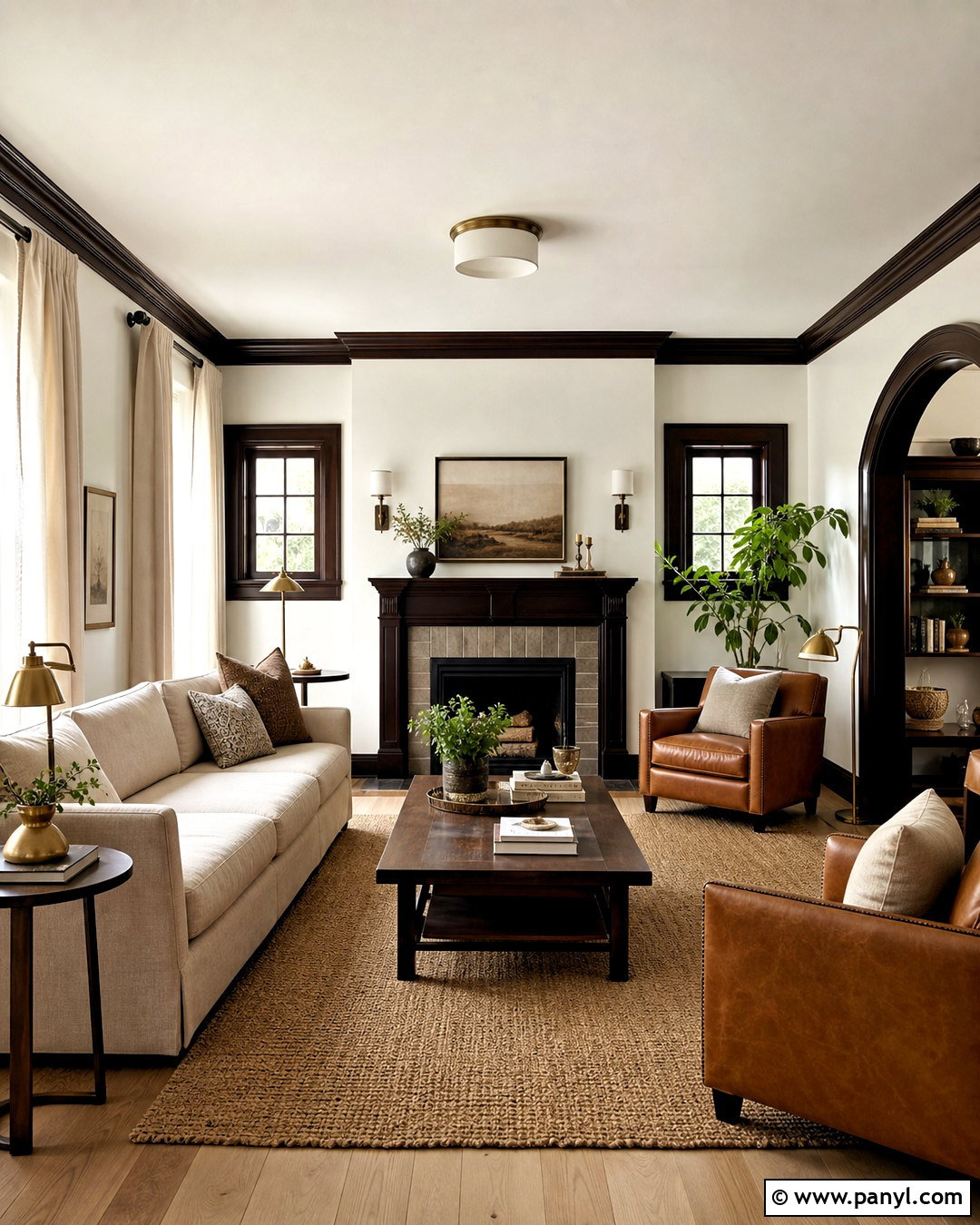 Dark Brown Trim With White Walls - 20 dark brown trim interior ideas