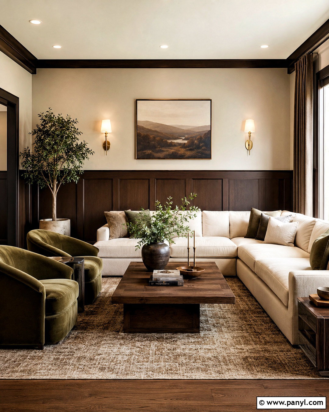 Dark Brown Wainscoting Living Room - 20 dark wainscoting ideas