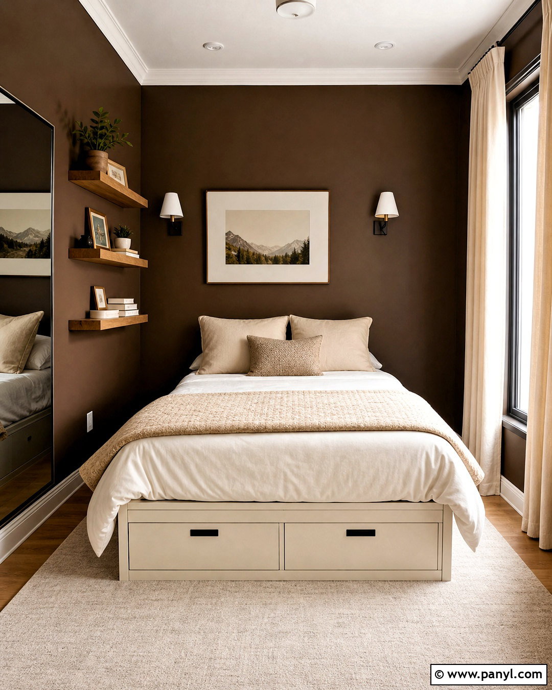 Dark Brown Walls In A Small Bedroom - 20 dark brown bedroom walls