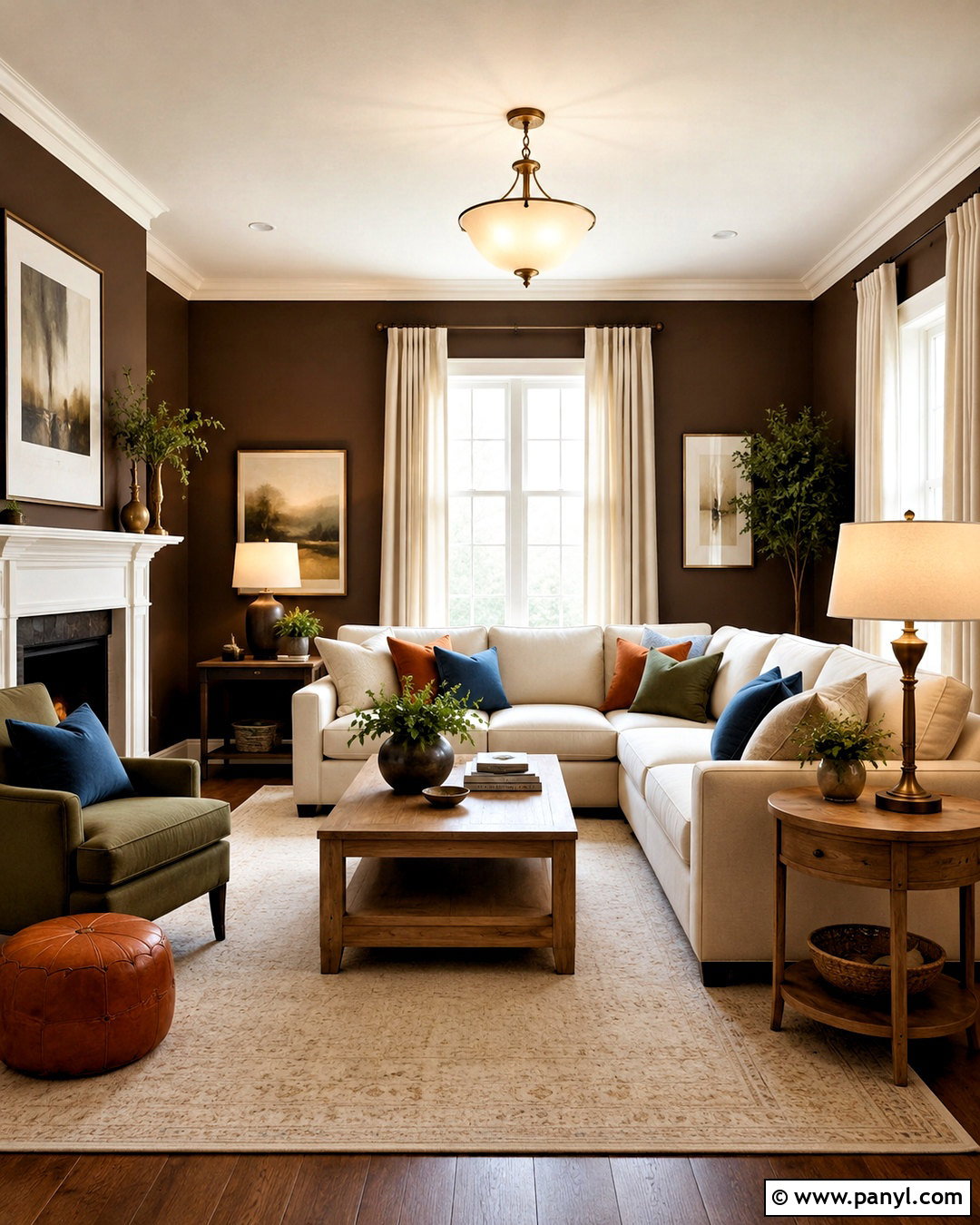 Dark Brown Walls With White Ceiling - 40 Dark Brown Walls