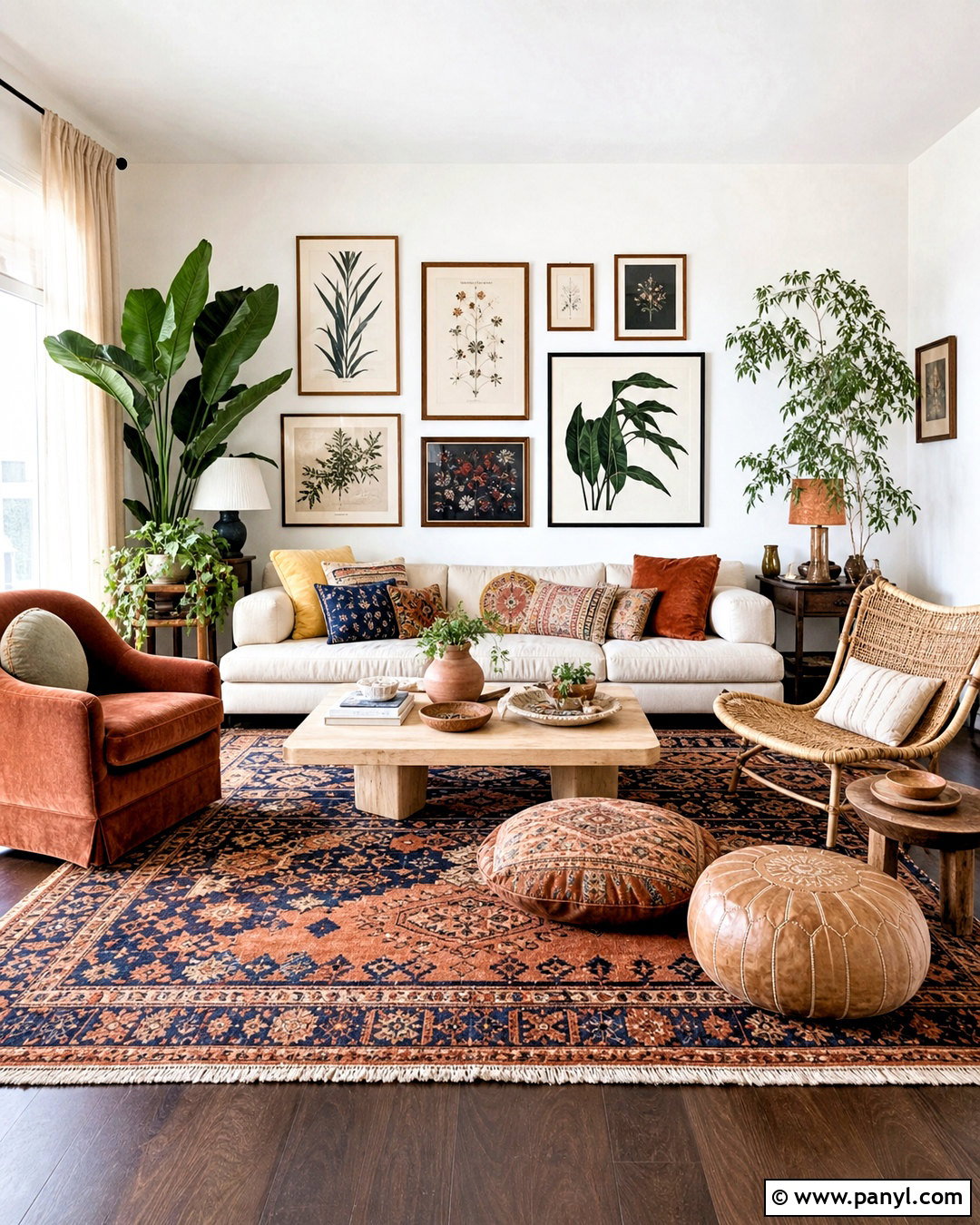 Dark Brown Wood Floors Boho Living Room - 20 dark brown wood floors living rooms