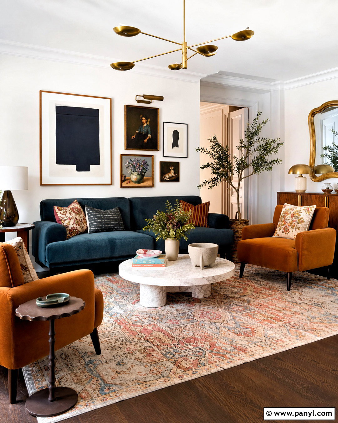 Dark Brown Wood Floors Eclectic Living Room - 20 dark brown wood floors living rooms