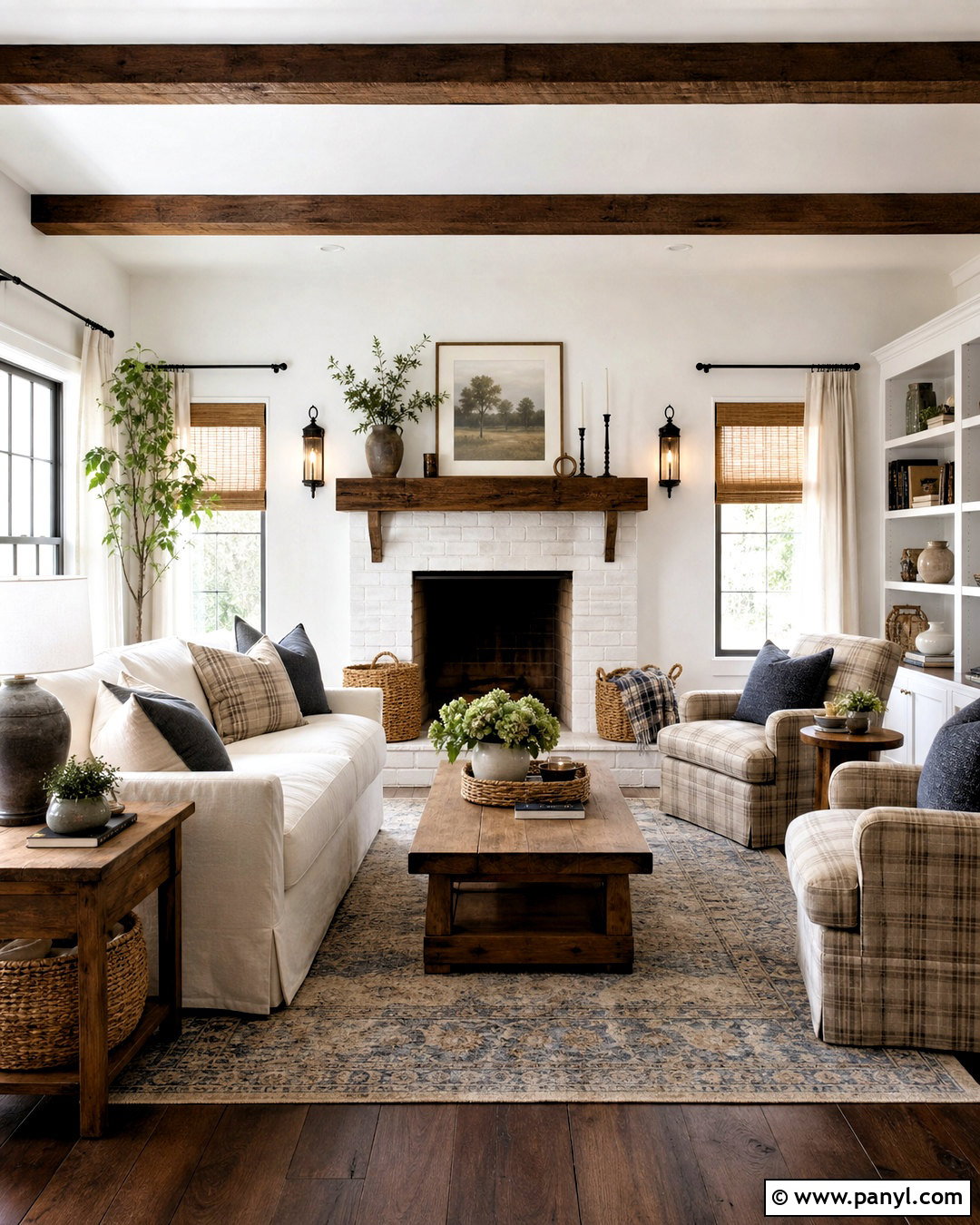 Dark Brown Wood Floors Farmhouse Living Room - 20 dark brown wood floors living rooms