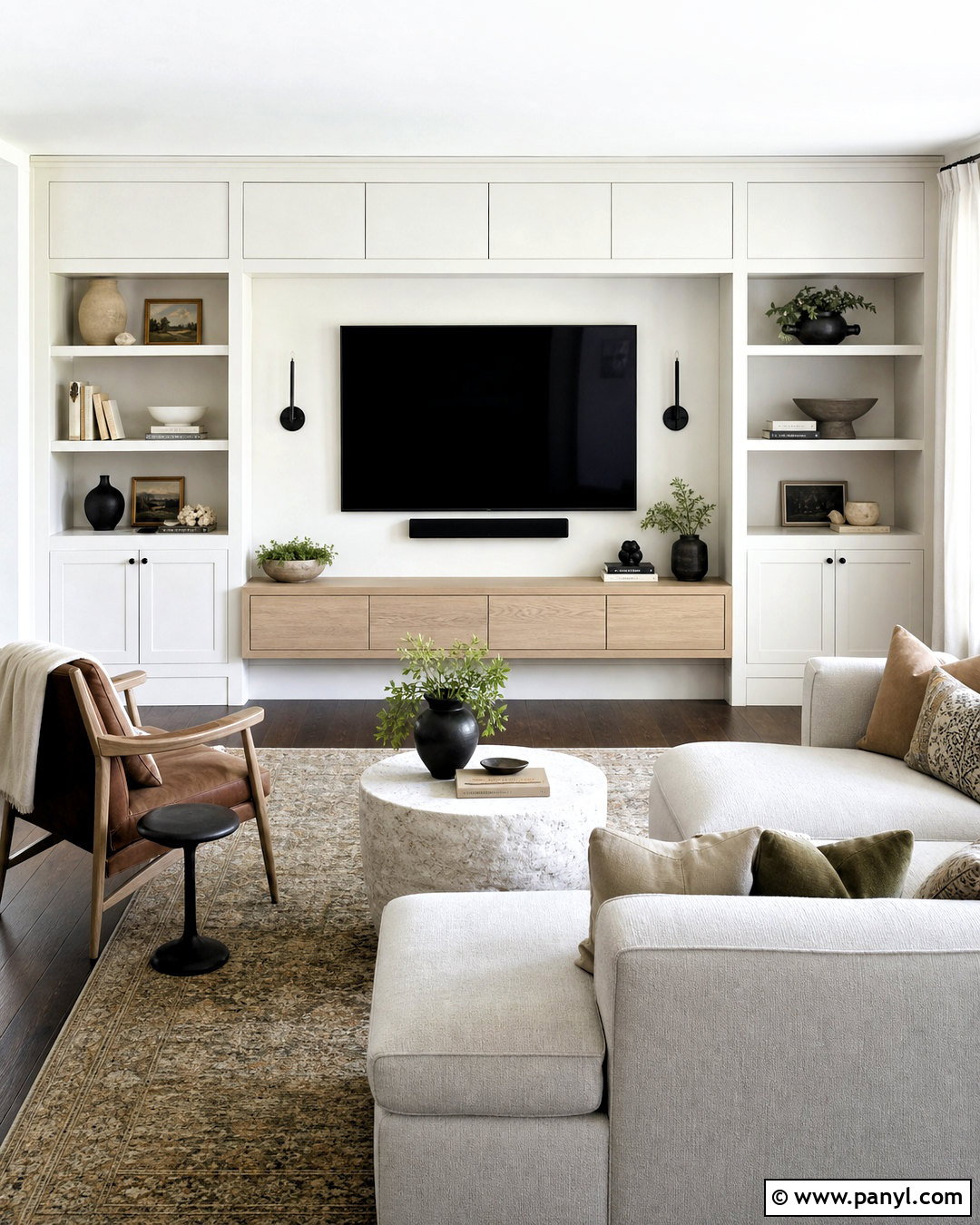 Dark Brown Wood Floors Media Wall Living Room - 20 dark brown wood floors living rooms