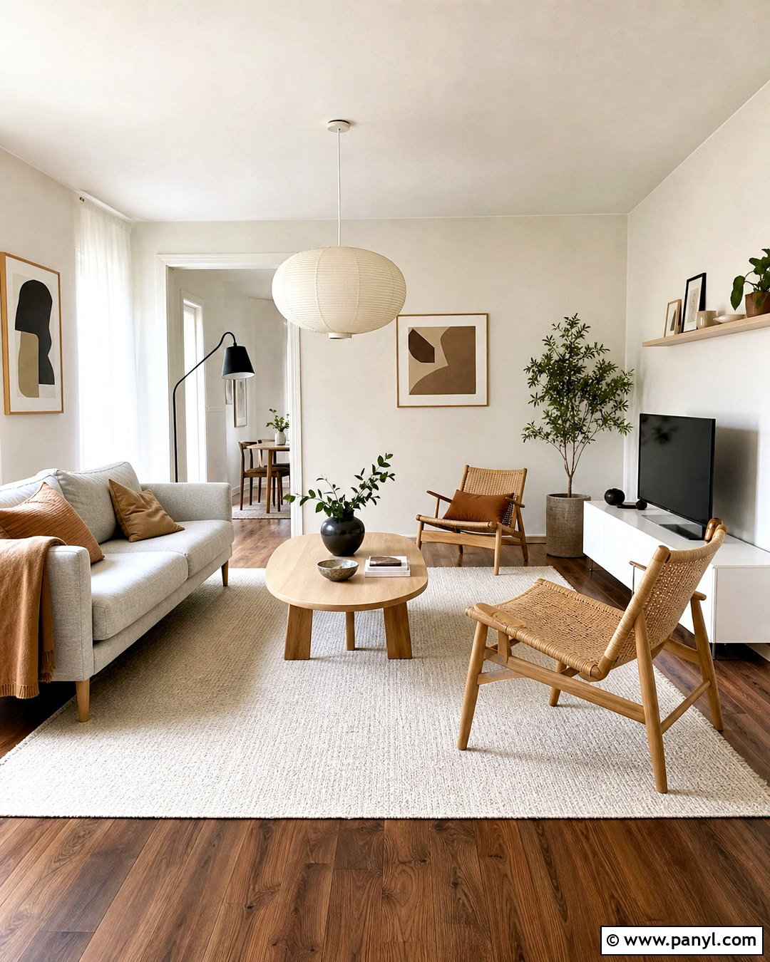 Dark Brown Wood Floors Scandinavian Living Room - 20 dark brown wood floors living rooms