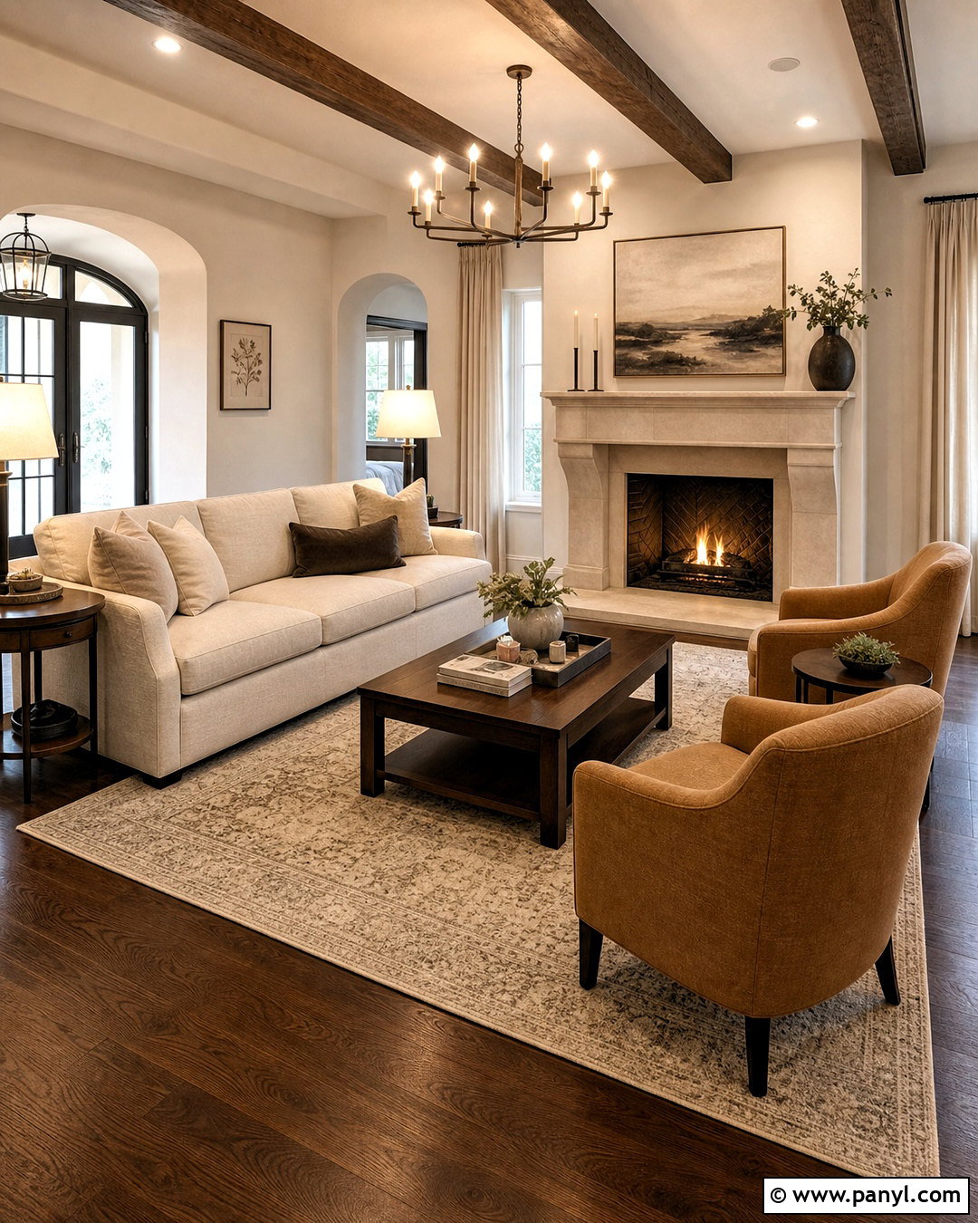 Dark Brown Wood Floors With Beige Furniture - 20 dark brown wood floors living rooms