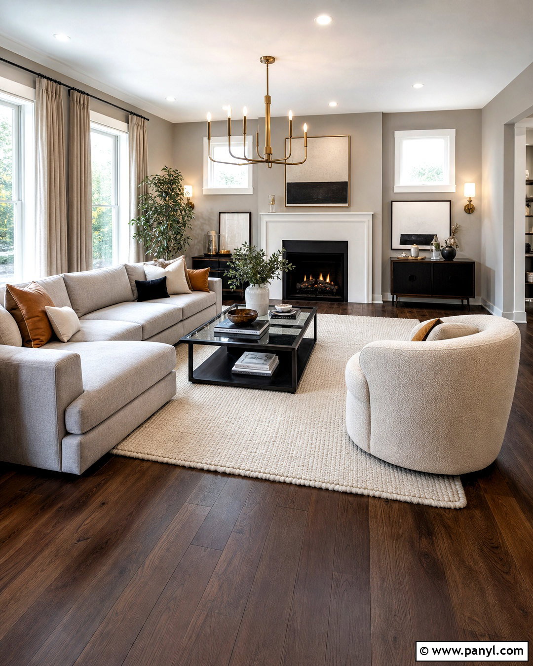 Dark Brown Wood Floors With Light Gray Walls - 20 dark brown wood floors living rooms