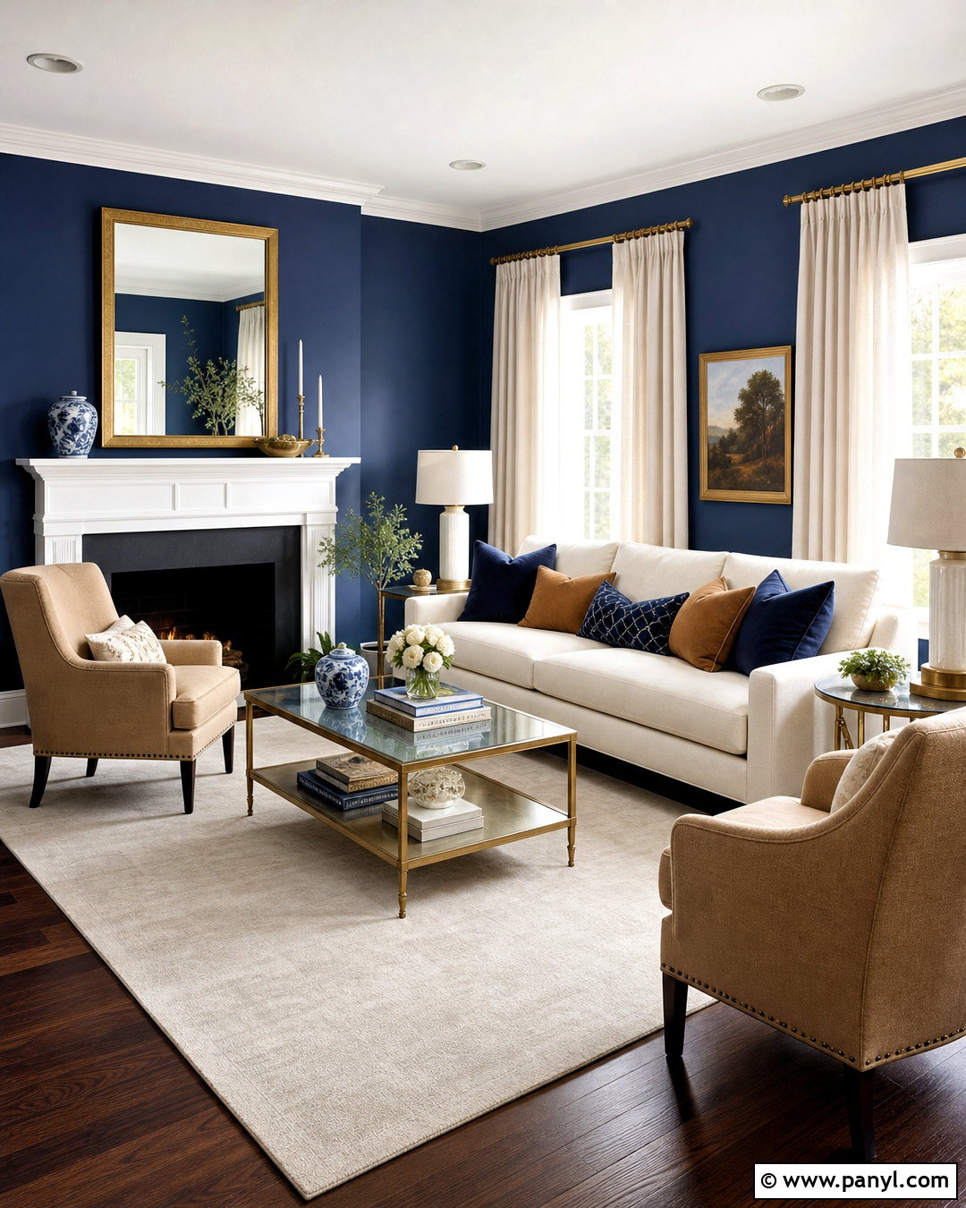 Dark Brown Wood Floors With Navy Walls - 20 dark brown wood floors living rooms