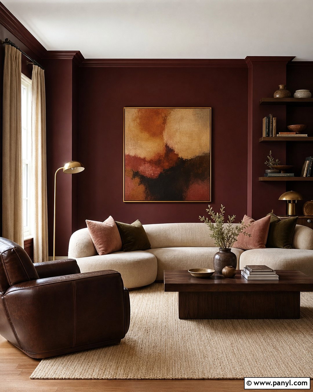 Dark Burgundy Living Room Walls - 35 dark wall colors