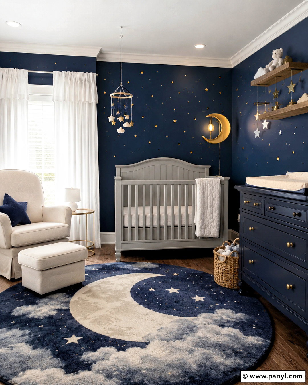 Dark Celestial Baby Room - 20 dark baby room ideas