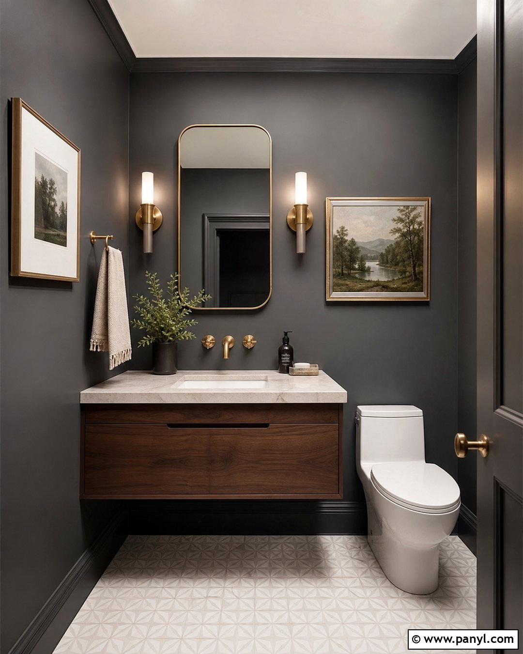 Dark Charcoal Bathroom Walls - 20 Gray Bathroom Wall Color Ideas