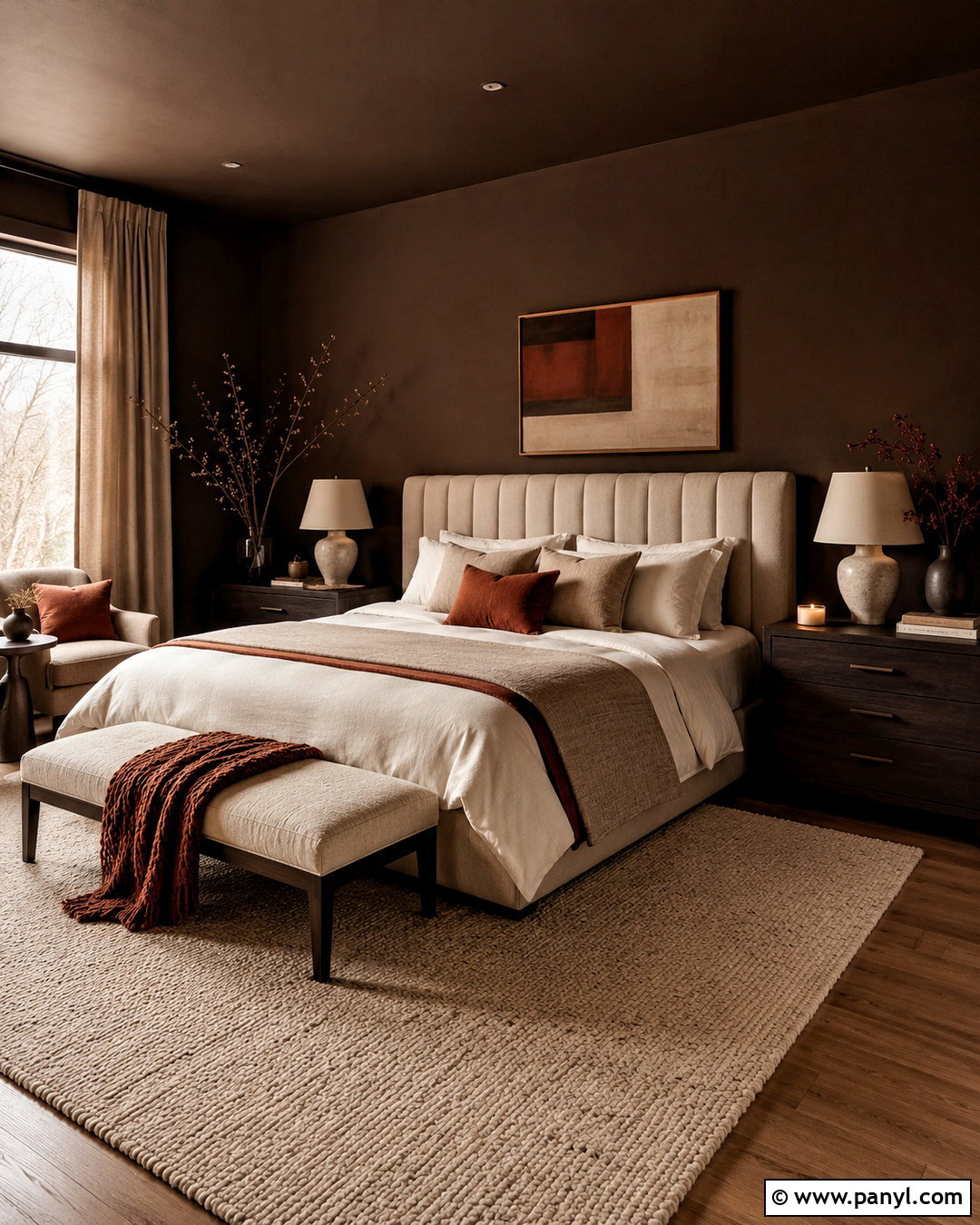 Dark Chocolate Bedroom - 20 dark interiors