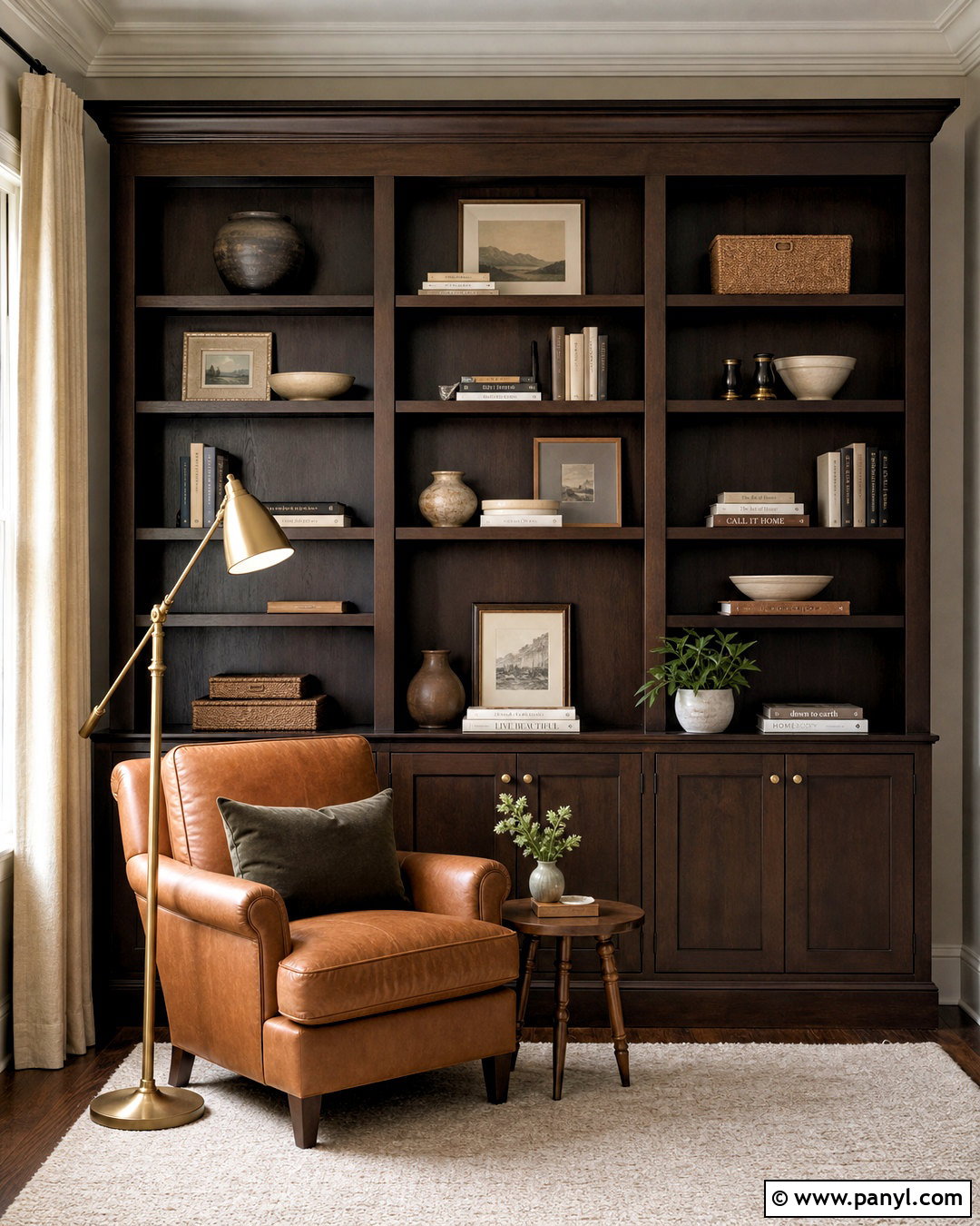 Dark Clove Built-In Bookcase - 20 dark clove sherwin williams ideas
