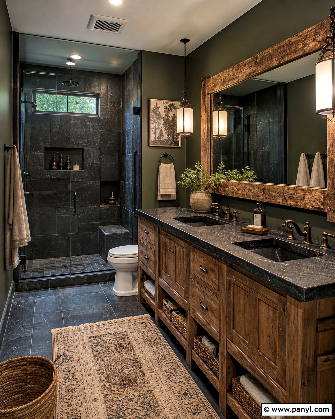 Dark Color Rustic Bathroom - 20 dark color bathroom ideas