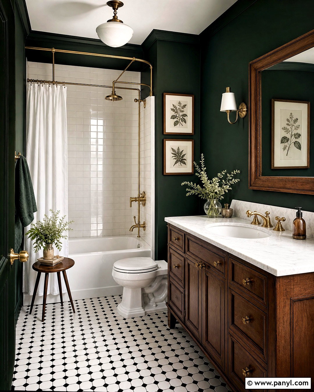 Dark Color Vintage Bathroom - 20 dark color bathroom ideas