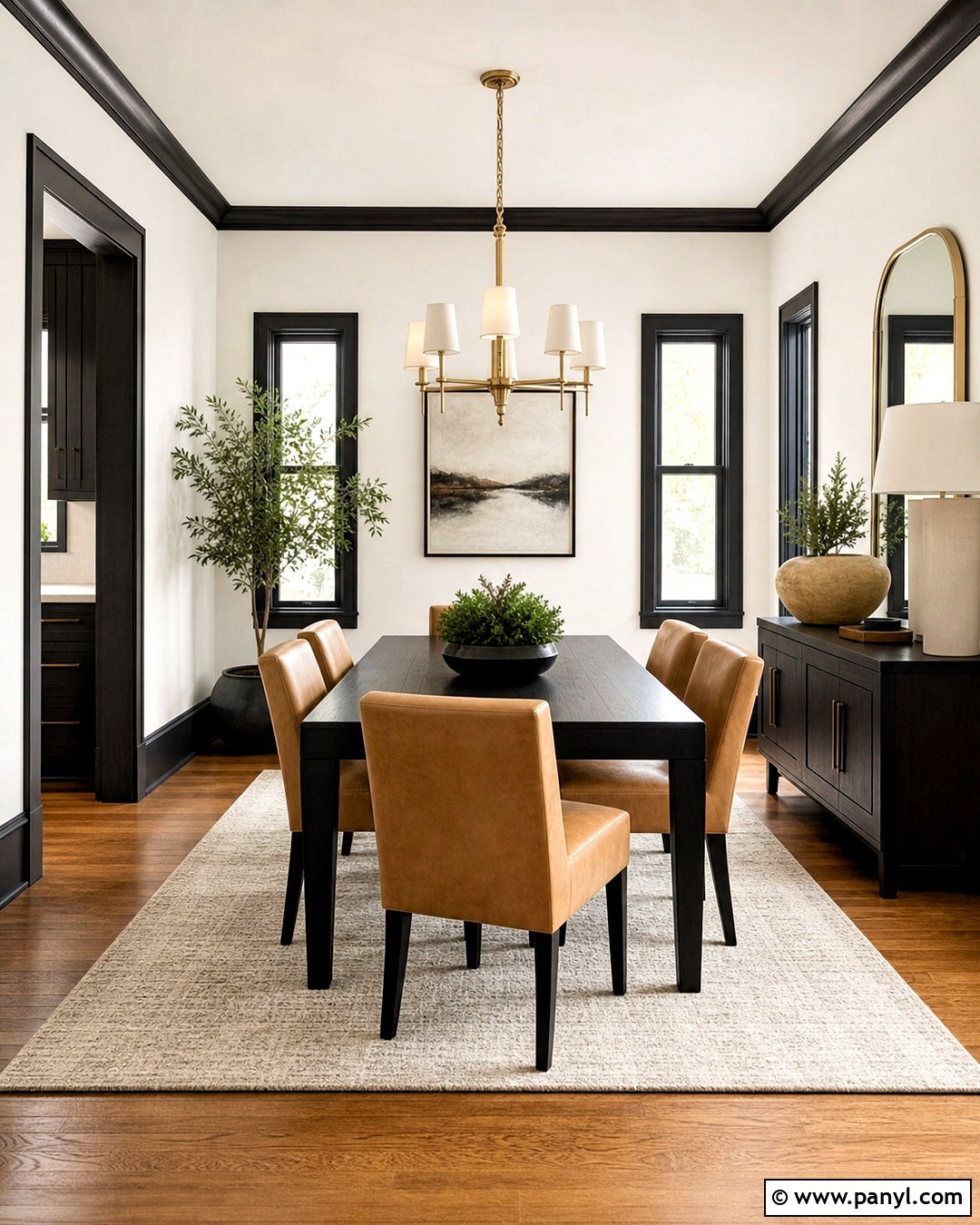 Dark Contrast Baseboard Trim - 20 baseboard trim styles